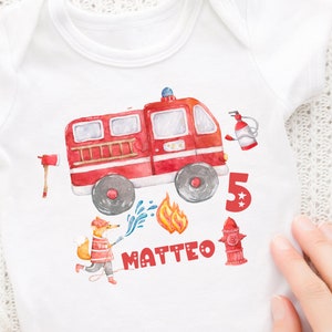 Ironing image personalized with desired name and age Fire Department Fox