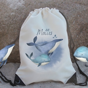 Sac de sport sac de sport avec nom personnalisé baleine mer maritime