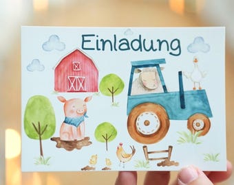 Koko&Lora Set 8 Biglietti Invito Con Buste Carta Kraft - Compleanno Bambini, Animali Stile Scandinavo (Leone), DIN A6, Prodotto In Germania - 4