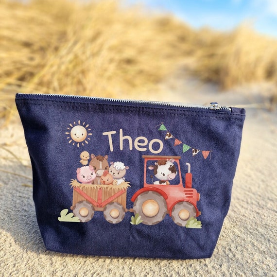 Diaper Bag Personalized With Name Toiletry Bag Wash Bag Tractor