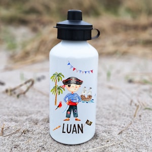 Drinking bottle pirate buccaneer water bottle drinking bottle with name bottle personalized bottle green tractor bottle 500 ml