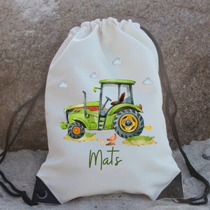 Sac de sport sac de sport avec nom personnalisé tracteur tracteur vert ferme agriculture
