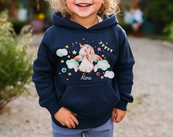 Hoodie personalized children's sweater sweater hoodie pirate pirate ship unicorn rainbow stardust