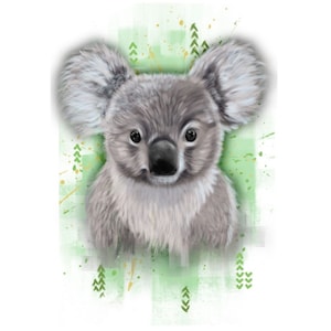Cassoliv Koala fabric coupon in Oeko-tex cotton poplin 129g/m2