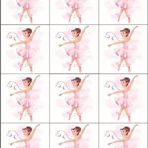 Cassoliv Dancer fabric panel of 12 or 24 squares of 12x12cm for washable wipes