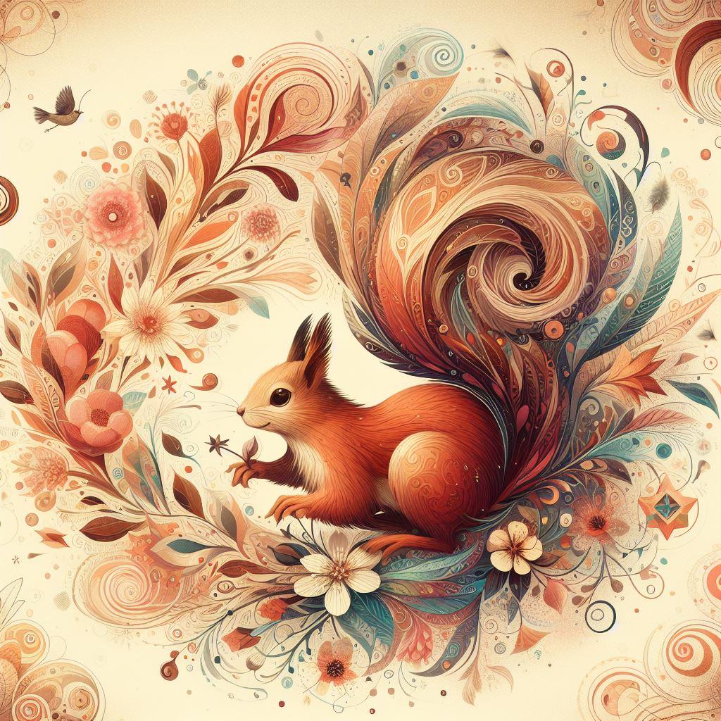 Cassoliv coupon of Squirrel Spring fabric in short velvet 410g/m2