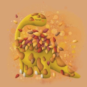 Cassoliv Dinosaur fabric coupon in Oeko-tex cotton poplin 129g/m2