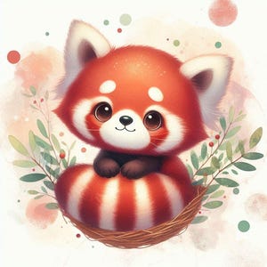 Cassoliv baby red panda fabric coupon in short velvet 322g/m2