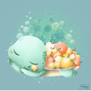 Cassoliv Turtle fabric coupon in Oeko-tex cotton poplin 129g/m2