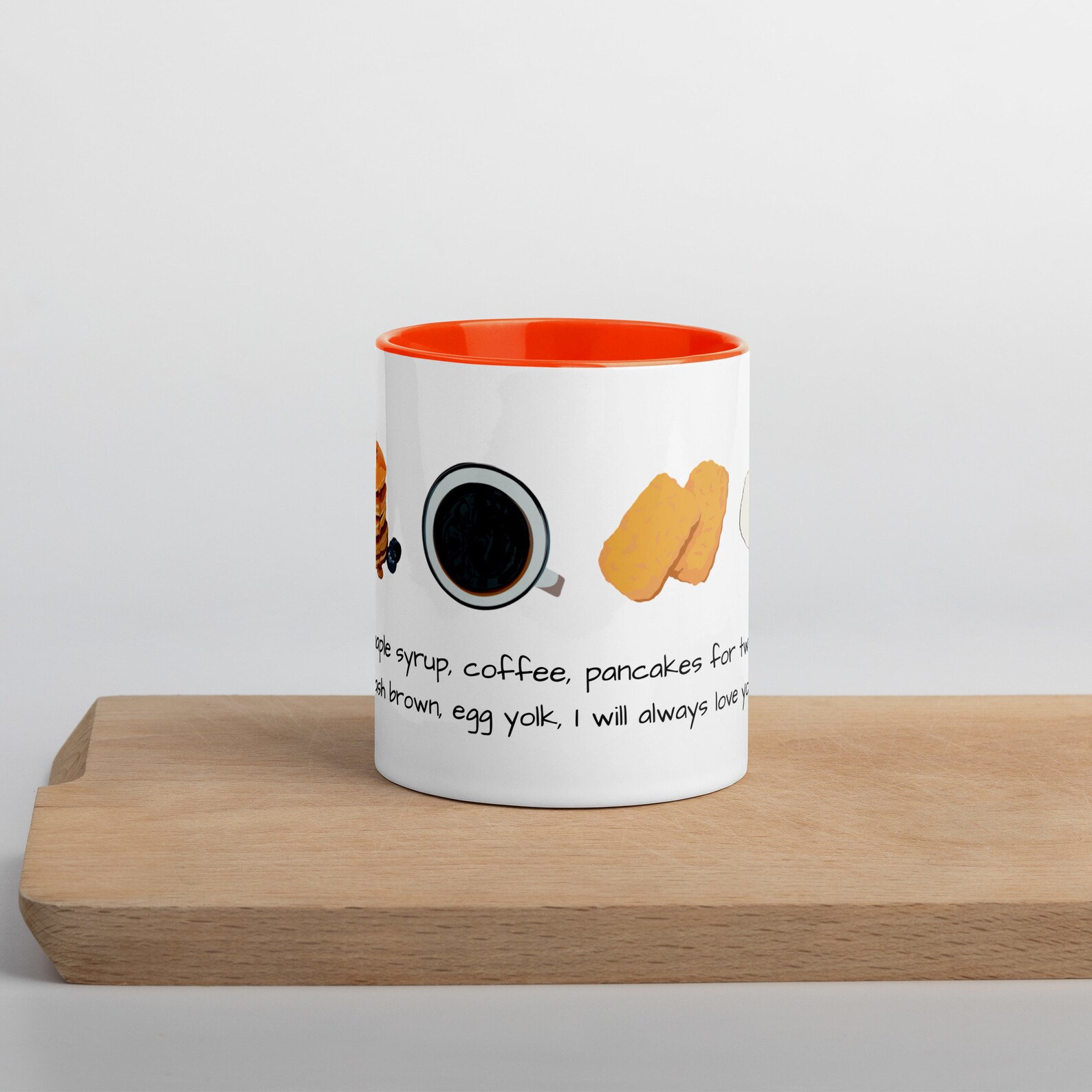 Maple Syrup, Coffee, Pancakes, Hash Brown, Egg Yolk, I Will Always Love