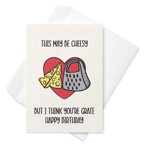 Carte de joyeux anniversaire la plus reconnaissante au fromage | Carte de fromage d'anniversaire | Carte pour les amateurs de vins et fromages | Carte d'anniversaire au fromage