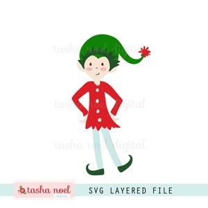 Jultomte SVG, Älvtomtepojke SVG, Älvlagerfil, Jultomte SVG, Älvtomte, Utskrivbara Korttillverkning