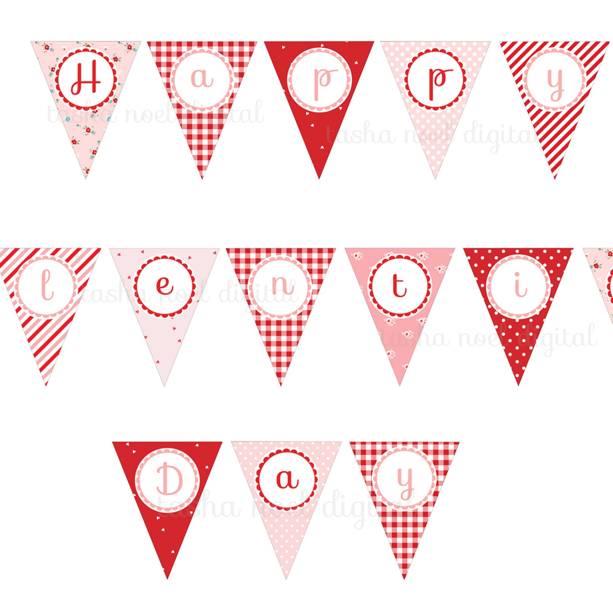 PRINTABLE Valentine Banner, Printable Valentine Party Decor, PDF ...