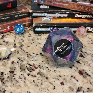D&D D20 Soap with Hidden 7-Piece Dice Set | RPG Gamer Gift | Handmade Class-Scented Soap image 9