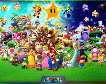 160 Super Mario JUMBO Coloring Book Pages Collection Pictures & Puzzles - INSTANT Digital Download - High Quality/High Resolution EZ 2 Print