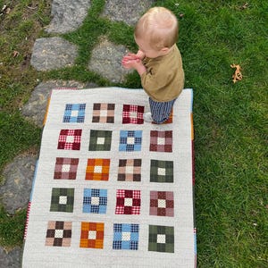 Between The Panes Quilt Pattern PDF | Beginner Window Pane Baby Quilt