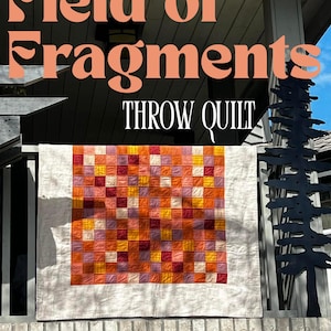 Field of Fragments Quilt Pattern PDF | Beginner Modern Patchwork Throw, Scrappy, Custom Size Baby
