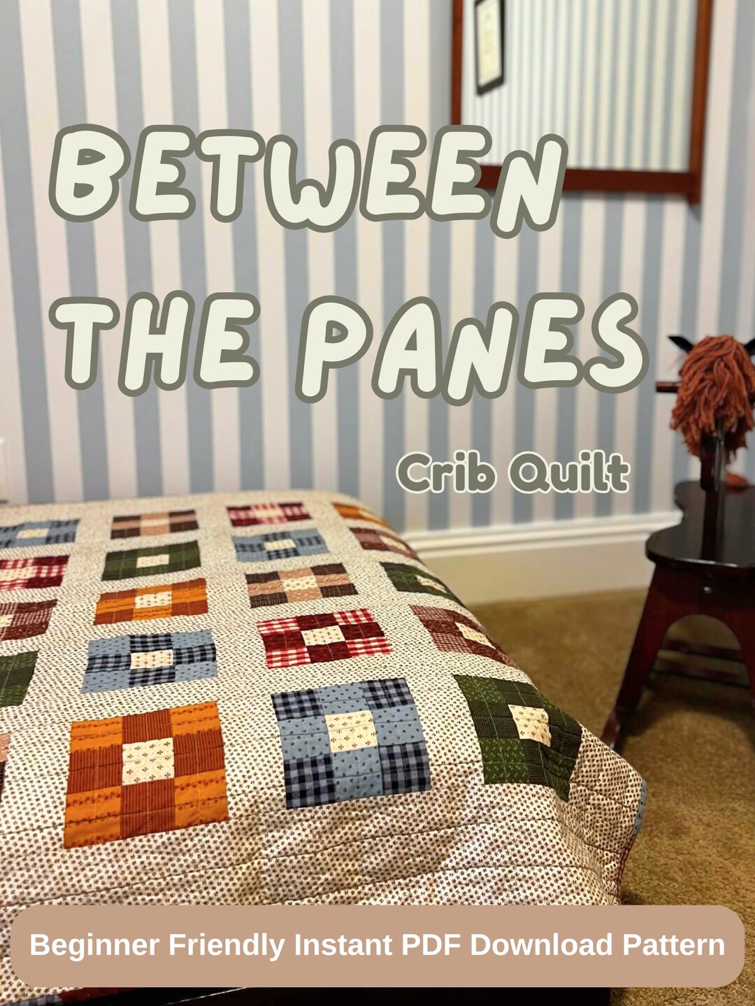 Between the Panes Quilt Pattern PDF | Beginner Window Pane Baby Quilt ...