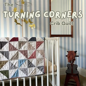 Quiltpatroon draaiende hoeken pdf | Pinwheel-babyquilt voor beginners