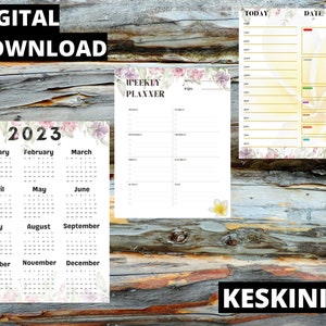 Daily Planner, Weekly Planner, Printable Planner, Planner set, Instant Download, Letter size