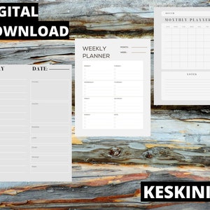 MONTHLY, Daily , Weekly Planner, Printable Planner, Planner set, Instant Download, Letter size