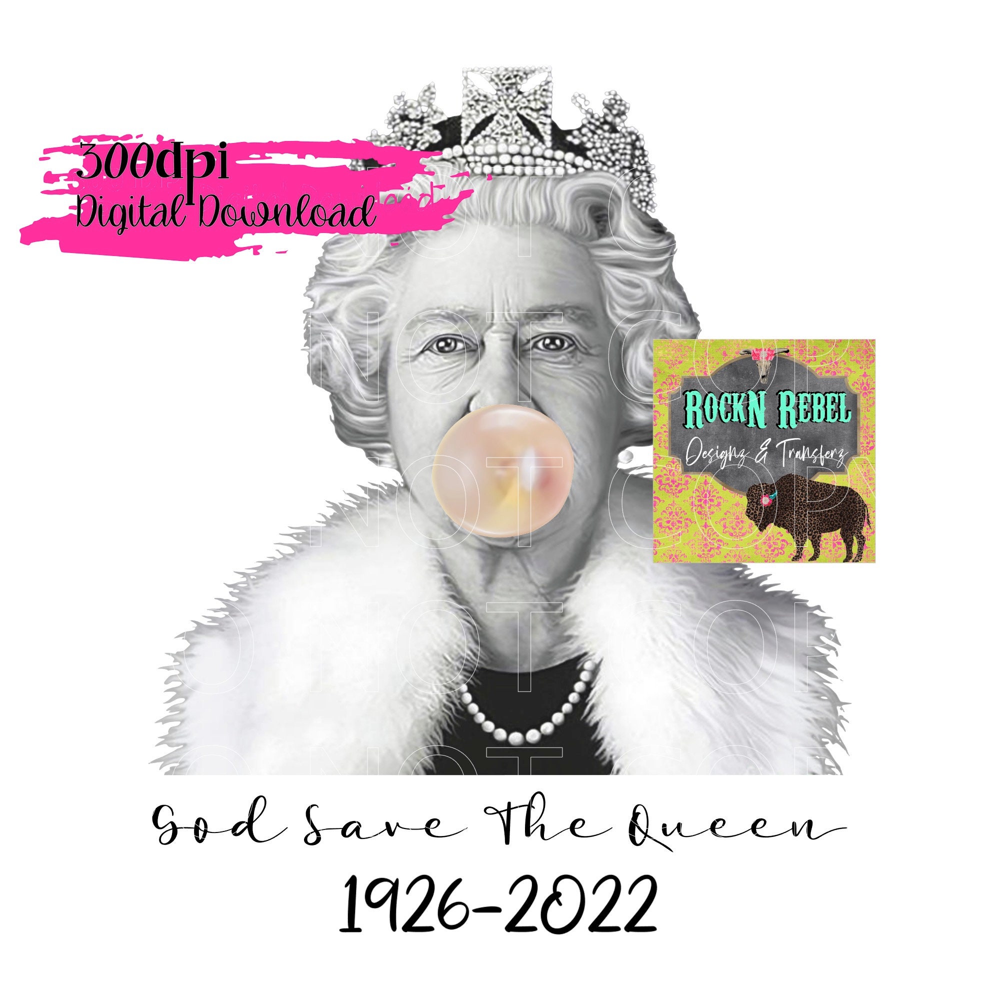 God Save the Queen Digital png, digital image, Sublimation PNG
