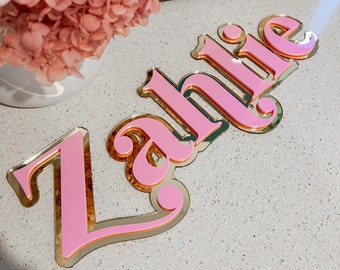 Acrylic Name Plaque, Wood Plaque, Wall script, Bedroom Name, Bedroom Decor, Acrylic Name, Acrylic Name Sign, Acrylic Signage, Acrylic