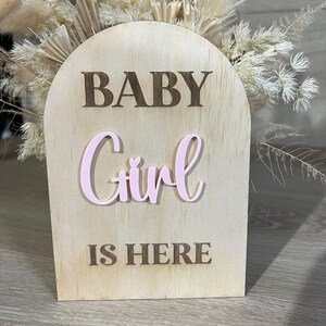 Gender Announcement Plaque, Double Sided Gender reveal, Baby Gender Surprise, Hospital Bag essentails, Baby Keepsake, Gender birthday reveal