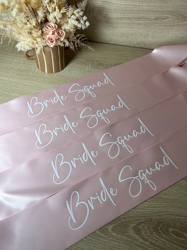 Bride Sash, Premium satin ribbon sash, Bridal Party Sashes, Bridesmaid, Maid of Honour, Hens party image 6