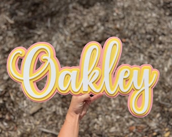 Acrylic Name Plaque, Wood Plaque, Wall script, Bedroom Name, Bedroom Decor, Acrylic Name, Acrylic Name Sign, Acrylic Signage, Acrylic