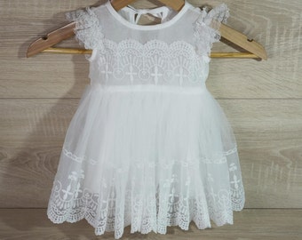 Baptism Dress, Christening Dress, Lace Girls Dress, Dress, Unique Baptism Dress, Lace Dress, Kids Baptism, Kids Christening