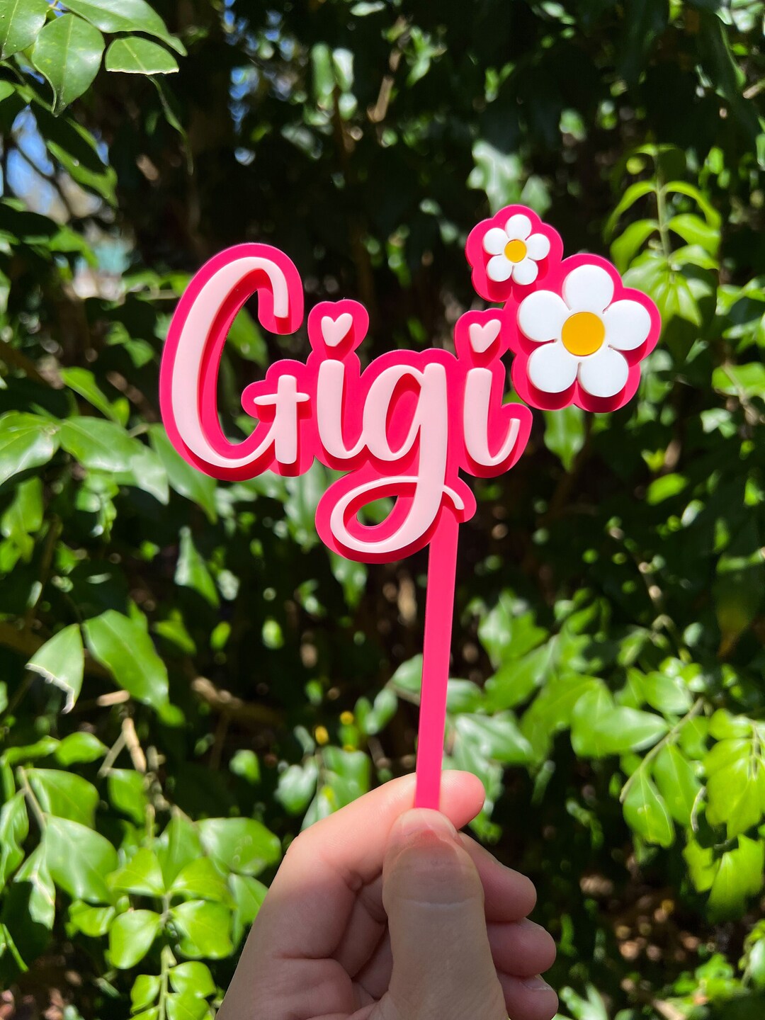 Table Topper Name Cake Topper, Name Topper With Flowers, Single Name Topper, Acrylic ...