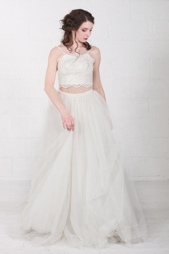 tulle long skirt（ivory） 2