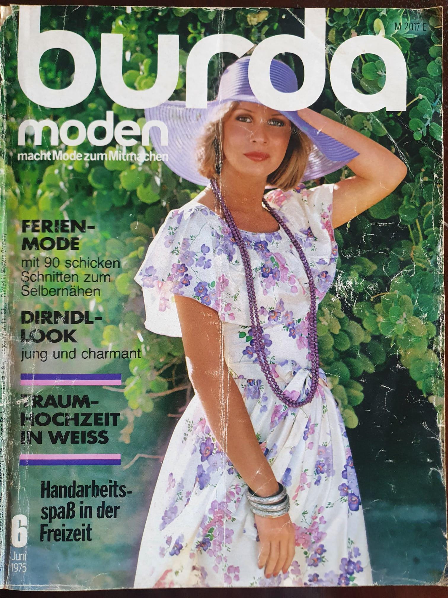 BURDA Moden, September 1974, Sewing Magazine German, 70's