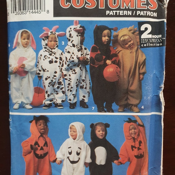 Simplicity Costumes Pattern 8582, 1990s Vintage Sewing Pattern Size A 1/2-4, Kids Halloween Costume Sewing Pattern  - uncut, complete