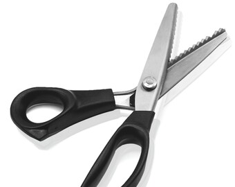 Pinkut Pinking Shears for Fabric Cutting with Cushioned Handles - Stainless-Steel Edges - 22 cm for Crafting, Dressmaking, & Sewing