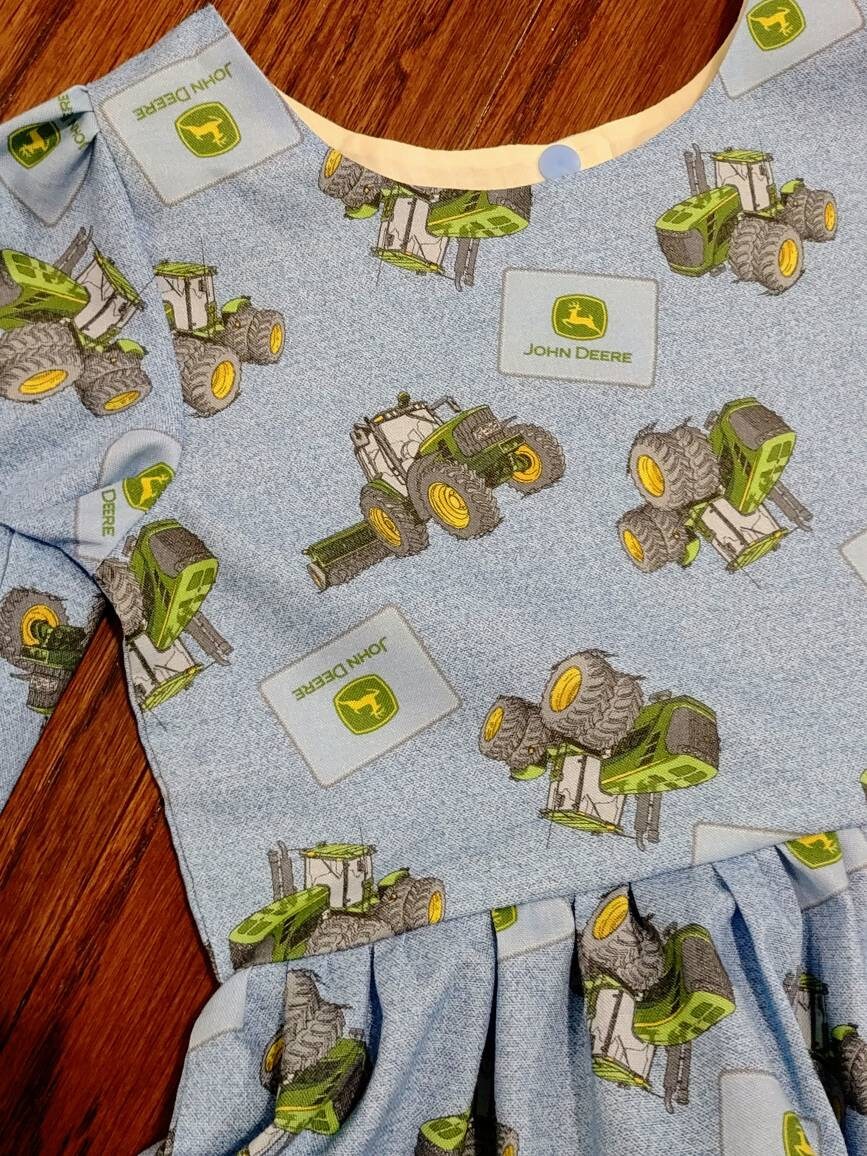 John Deere Dress, John Deere, Girl's Tractor Dress, Blue John Deere