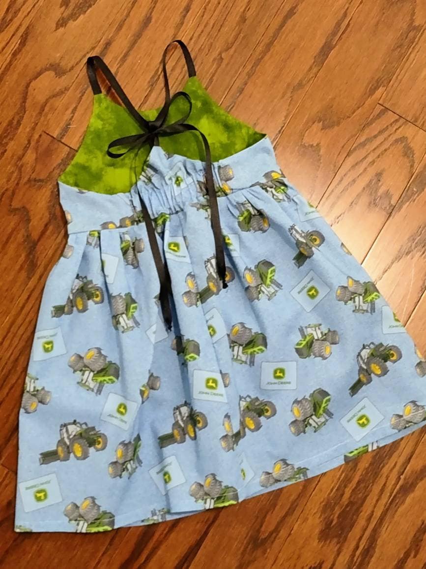 John Deere Dress, Girl's John Deere, John Deere, Girl's Tractor Dress