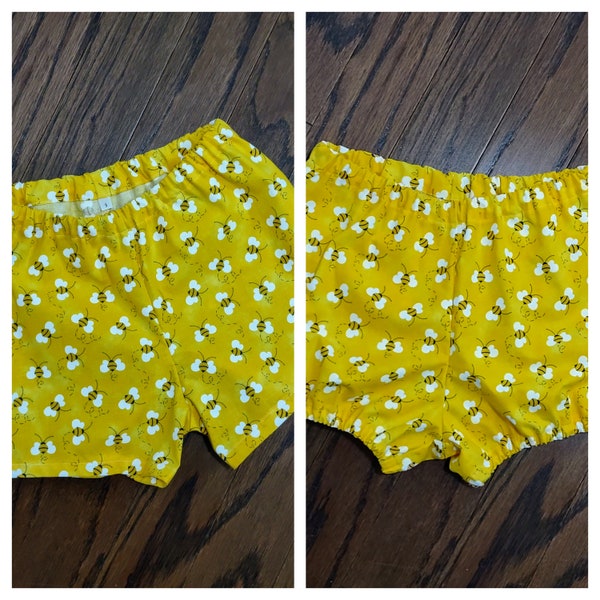 Bee shorts, Bee bloomers, pooh shorts, bloomers, yellow bee shorts, yellow bee bloomers, wtp, Winnie the Pooh