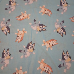 Bluey and bingo fabric, cotton fabric, fabric by the yard, quilting fabric, kids fabric, dress making, sewing, cotton