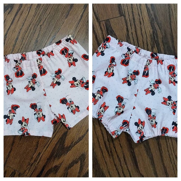 Minnie Mouse Shorts, Minnie Mouse Bloomers, Girl's Minnie shorts, Girl's Minnie bloomers, Minnie Mouse, Disney shorts, Disney bloomers