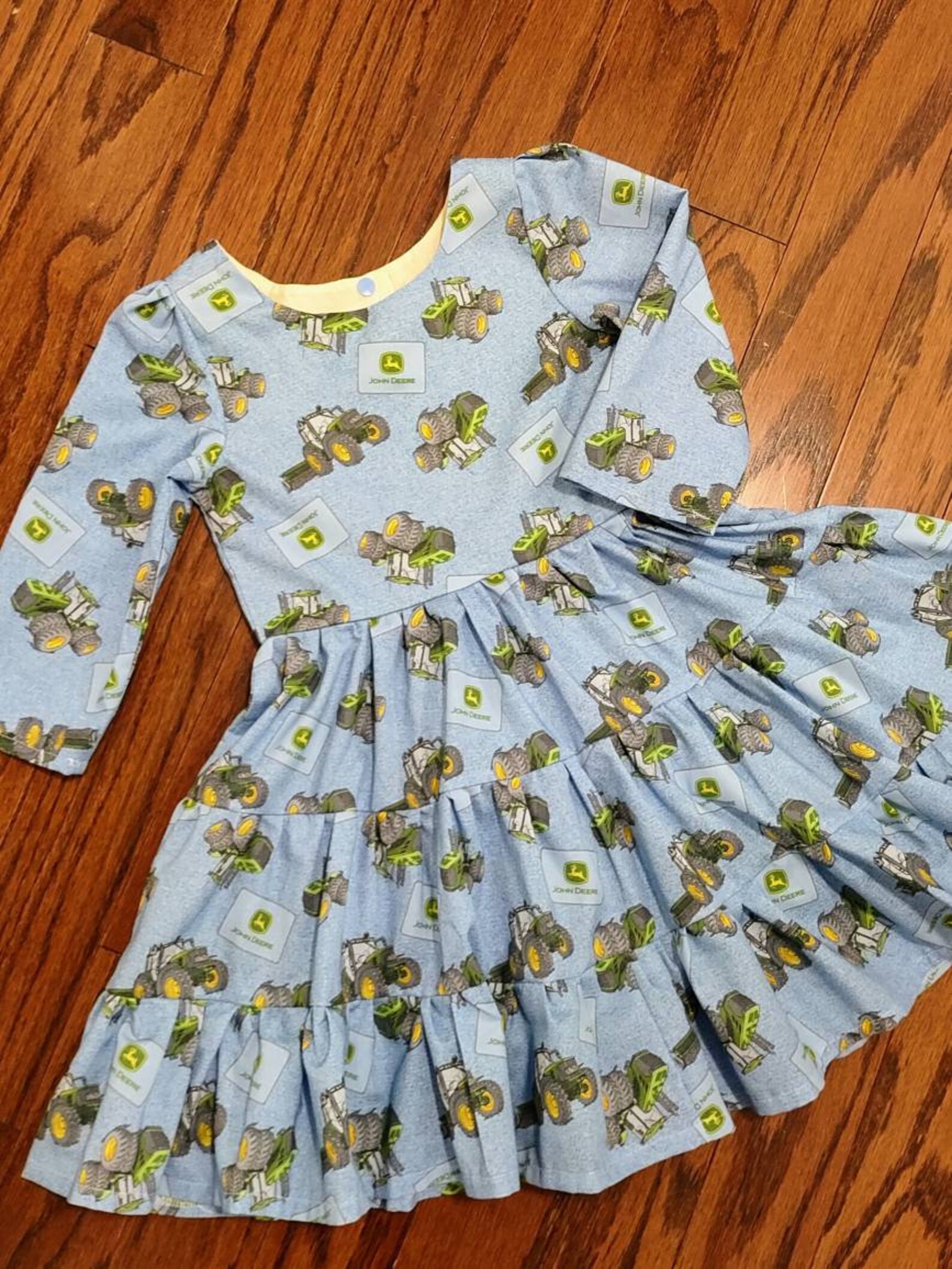 John Deere Dress, John Deere, Girl's Tractor Dress, Blue John Deere