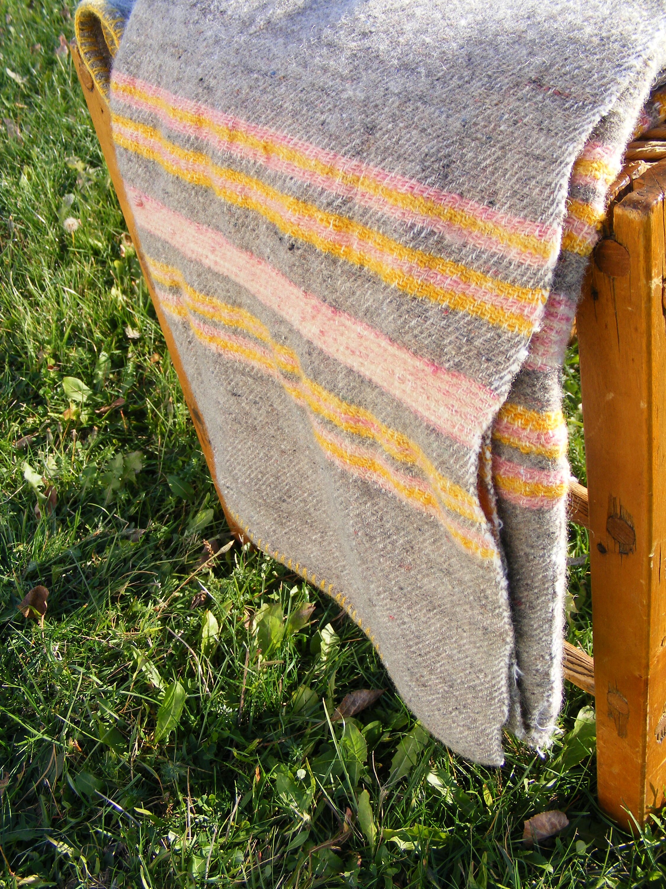 Antique Vintage 1930's Grey Wool Blanket Hand Woven Etsy