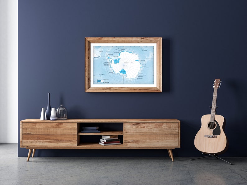 Carte numérique de l'Antarctique à télécharger | Carte haute résolution pour auto-impression image 5