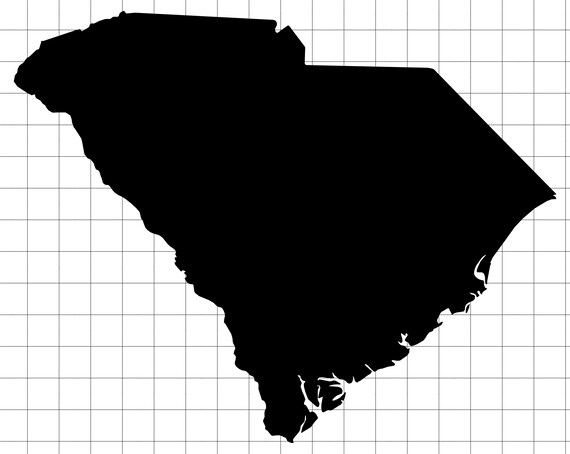 South Carolina Shapes Instant Digital Download Includes B/W | Etsy