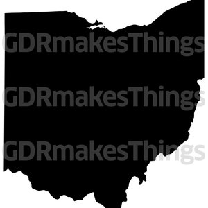 Ohio State Formen - Sofortiger digitaler Download umfasst S / W-Versionen, insgesamt 12 Dateien: 2 dxf, 2 eps, 2 pdf, 2 svg, 2 png und 2 jpg Dateien