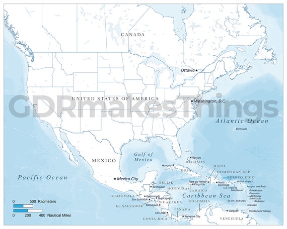 Printable Map Of United States And Mexico Printable Us Maps