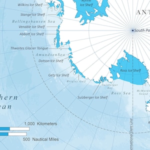 Carte numérique de l'Antarctique à télécharger | Carte haute résolution pour auto-impression image 10