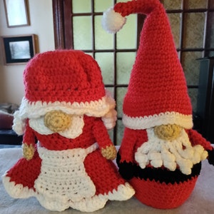 Santa & Mrs. Claus Kabouters haakpatroon - digitale download