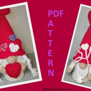 Valentine Gnomes Crochet Pattern - Digital Download